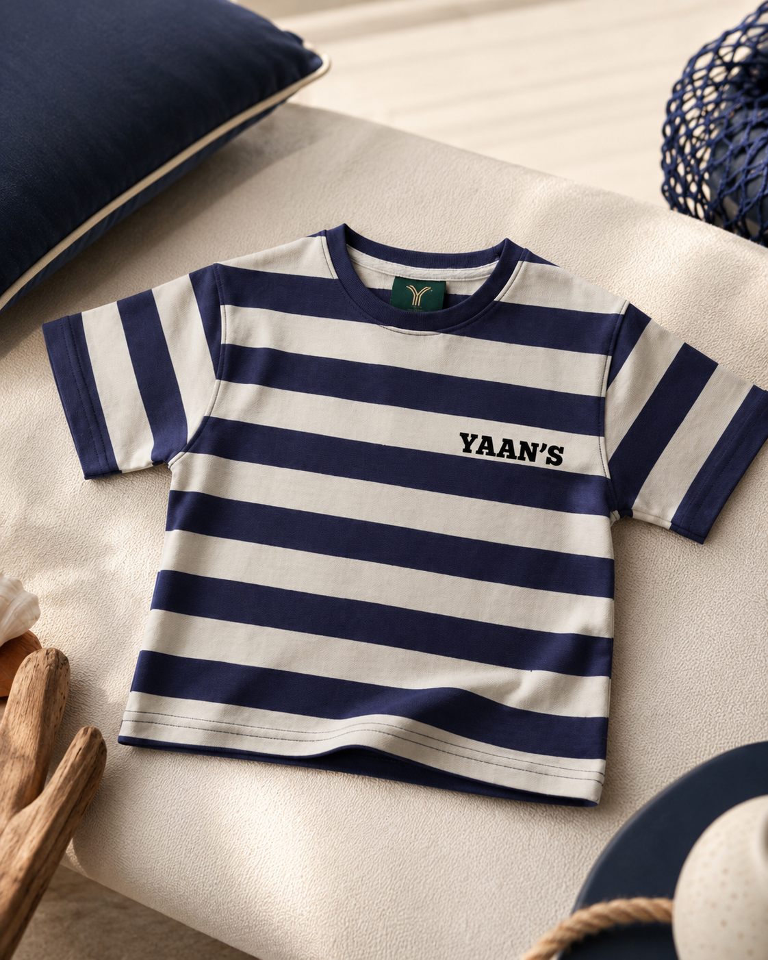 Breton Stripe Tee — Navy