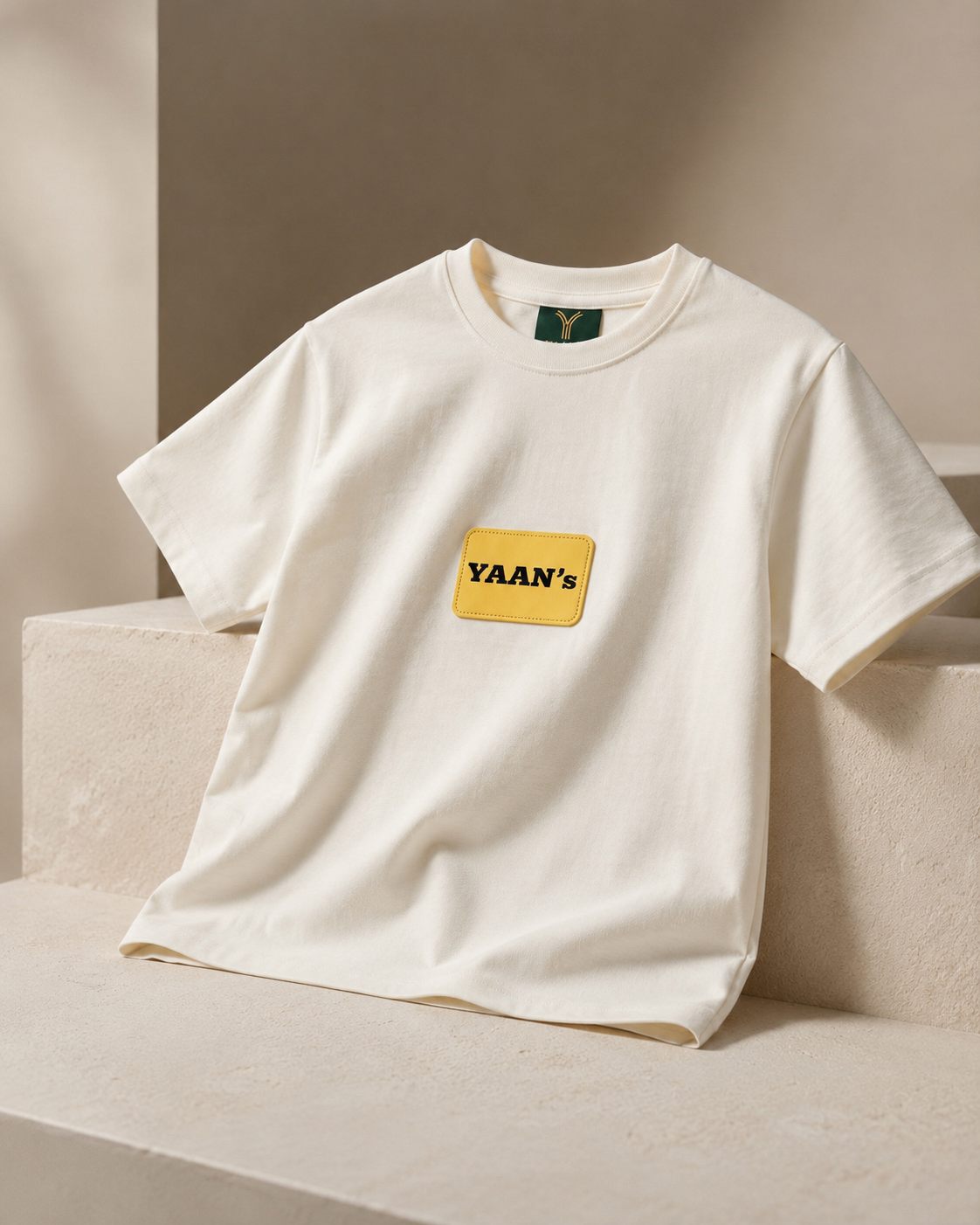 Signature Patch Tee — Ecru