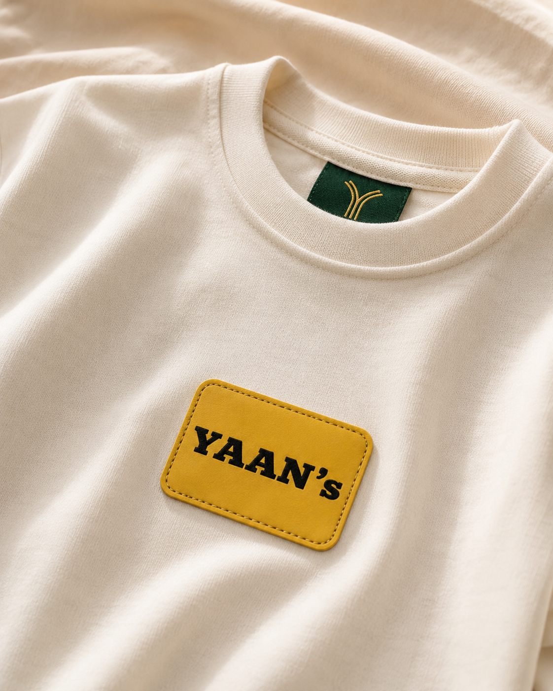Signature Patch Tee — Ecru