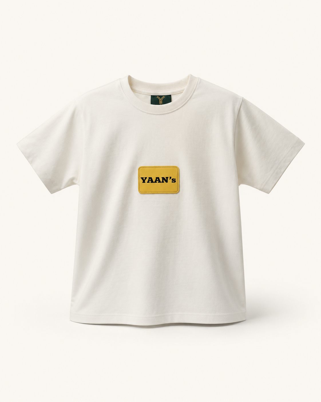 Signature Patch Tee — Ecru